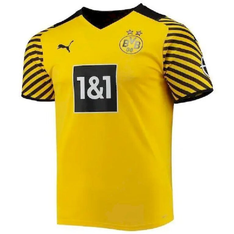 Mens Borussia Dortmund 2021/22 Home Replica Jersey – Yellow/black 1