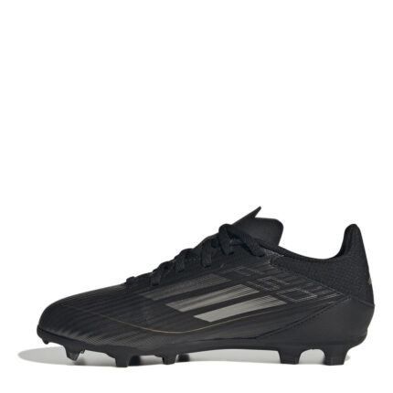 adidas F50 Junior Firm Ground Football Boots – Black/Silver – view 2