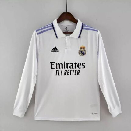 Mens Real Madrid 2022/23 Home Long Sleeve Jersey 1