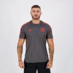 Mens Flamengo 2021 Grey Pre-Match Jersey 2