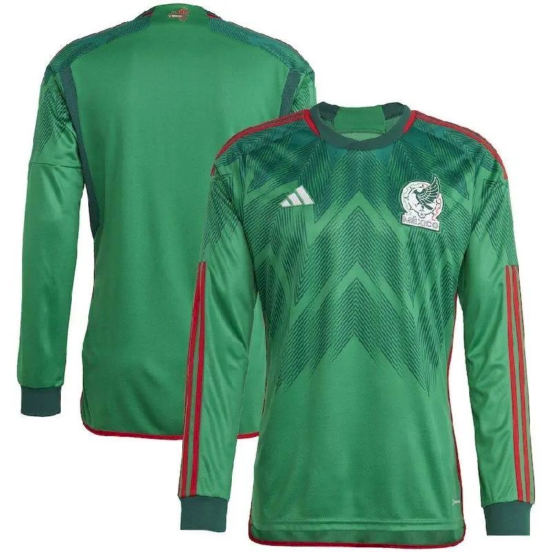 Mexico-2022-World-Cup-Home-LS-Jersey-46538.jpg Mens Mexico 2022 Home Long Sleeve Jersey