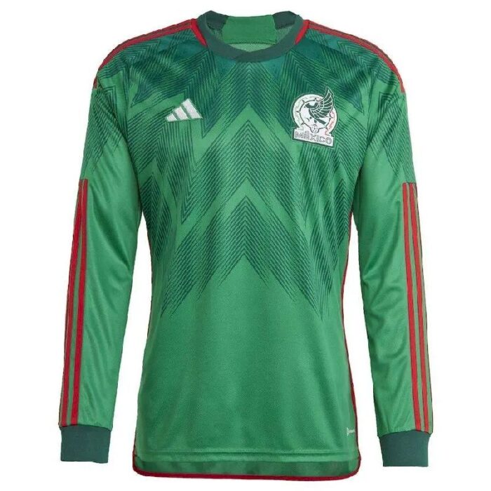 Mens Mexico 2022 Home Long Sleeve Jersey 1