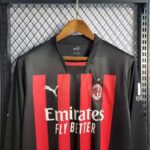 Mens AC Milan 2022/23 Home Long Sleeve Jersey 2