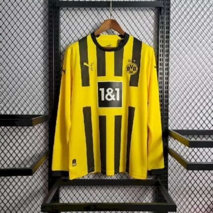 Mens Borussia Dortmund 2022/23 Home Long Sleeve Jersey