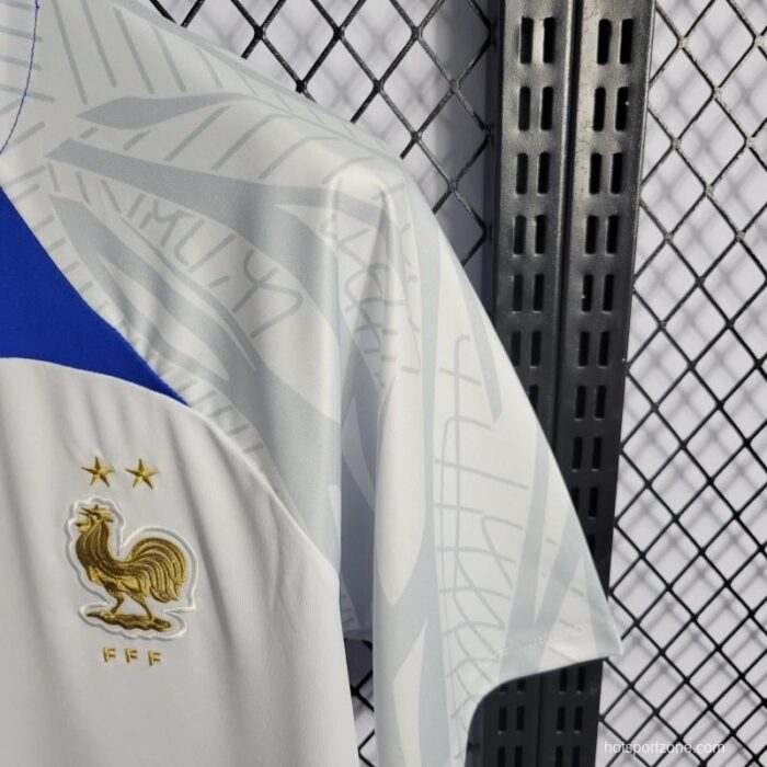 Mens France 2022 White Pre-Match Jersey 2