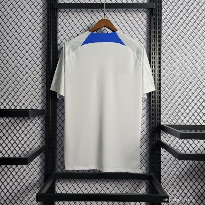 Mens France 2022 White Pre-Match Jersey 6