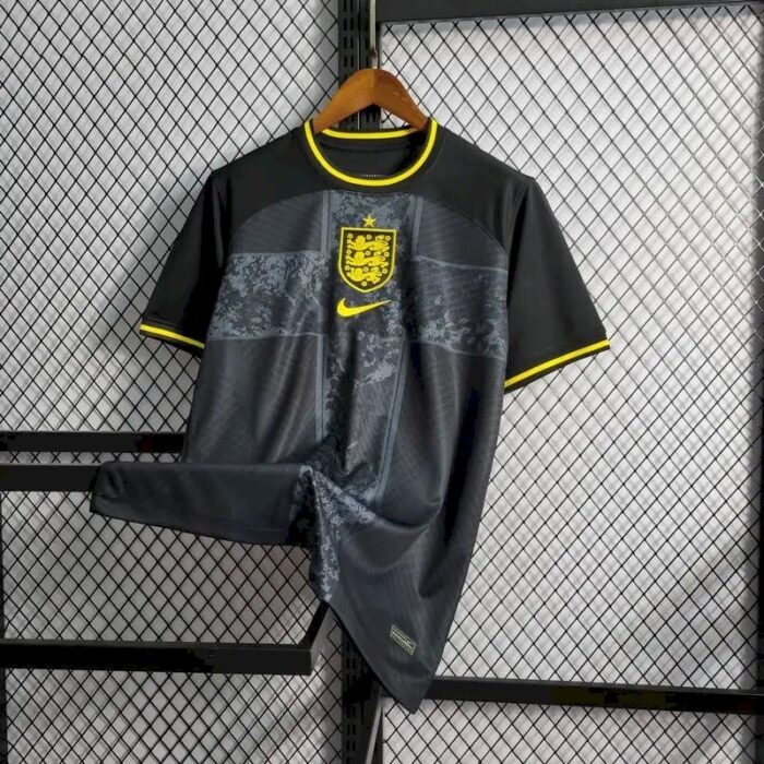 Mens England 2022/23 Pre-Match Jersey Black 7