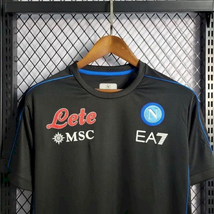 Mens Napoli 2022/23 Black Pre-Match Jersey 7