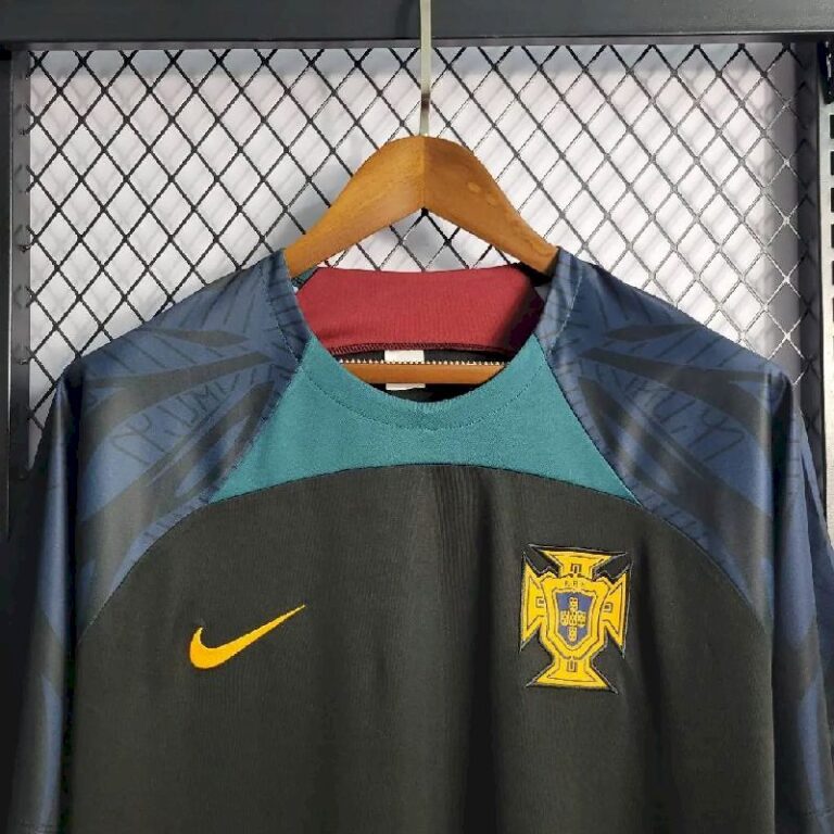 Mens Portugal 2022/23 Black Pre-Match Jersey 1