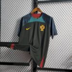 Mens Portugal 2022/23 Black Pre-Match Jersey 5
