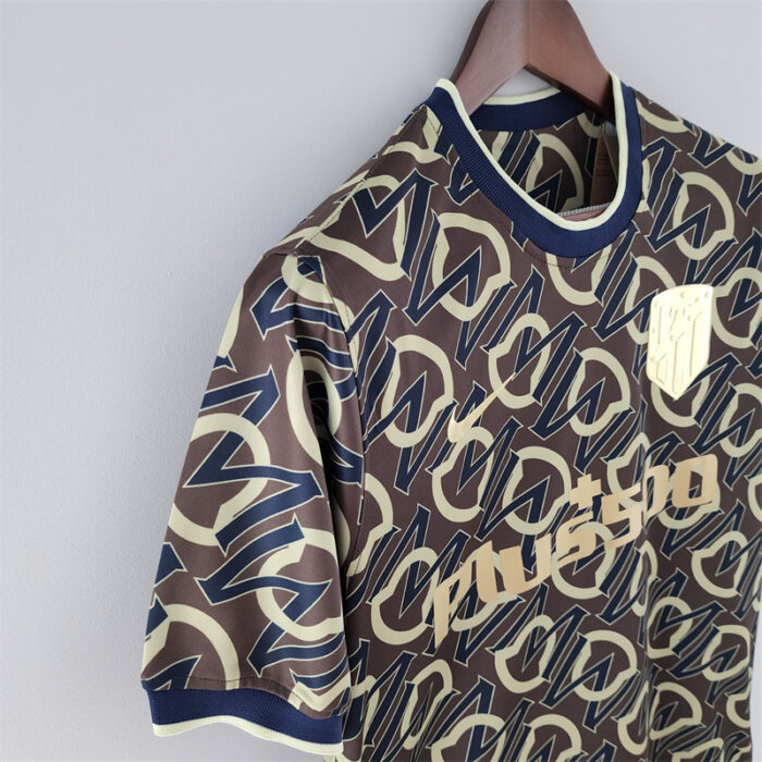 Mens Atletico Madrid 2022/23 Gold Logo Jersey 2