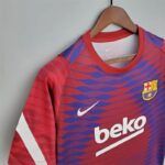 Mens Barcelona 2021/22 Pre-Match Jersey Red And Blue 2