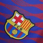 Mens Barcelona 2021/22 Pre-Match Jersey Red And Blue 4