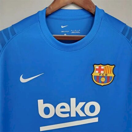 Mens Barcelona 2021/22 Pre-Match Jersey Blue 1
