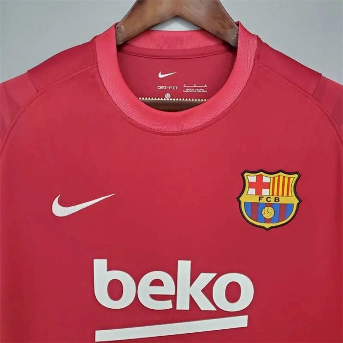Mens Barcelona 2021/22 Pre-Match Jersey Red 1