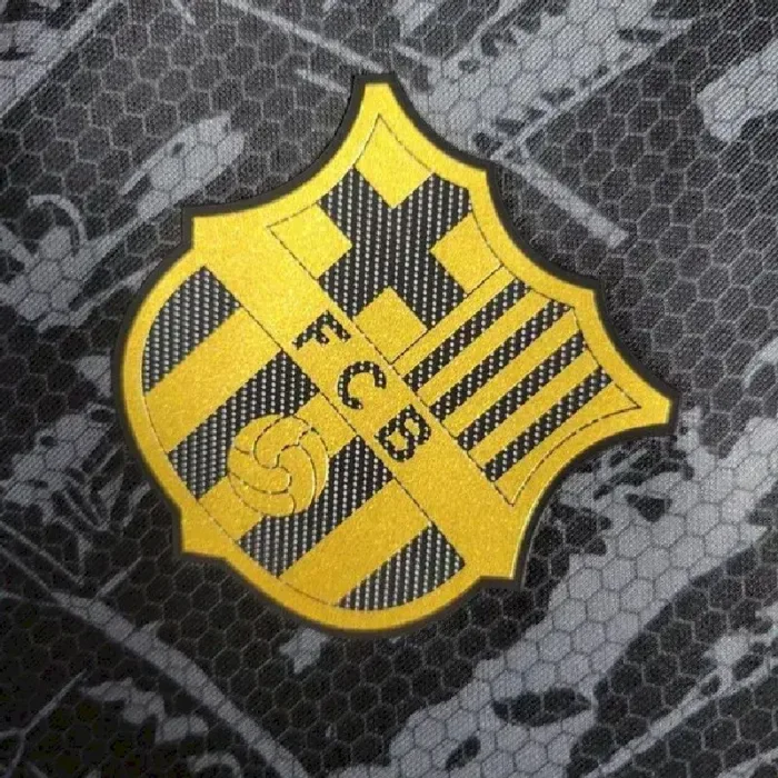 Mens Barcelona 2023/24 Black Gold Jersey 5