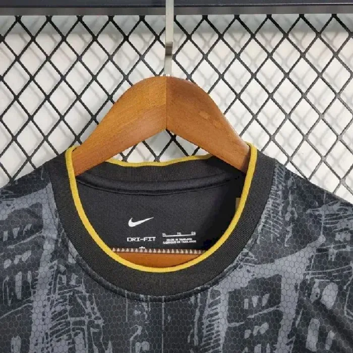 Mens Barcelona 2023/24 Black Gold Jersey 3