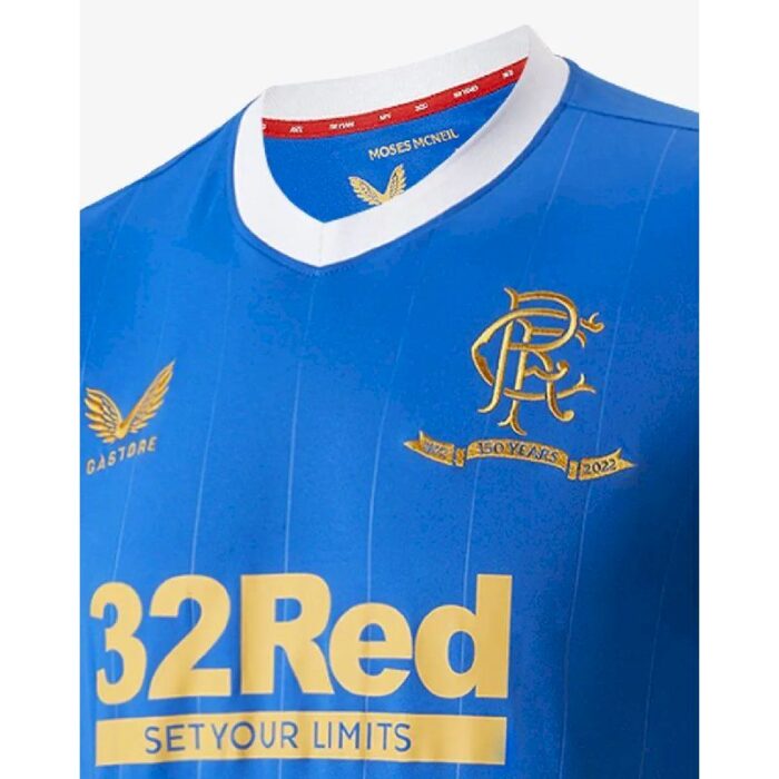 Mens Rangers 2021/22 Home 150th Anniversary Jersey 3