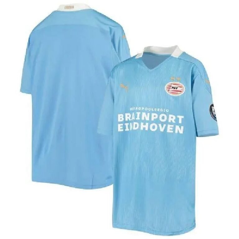 Mens PSV Eindhoven 2020/21 Third Replica Jersey – Light Blue