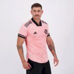 Mens Flamengo 2020/21 Pink October Rosa Jersey 3