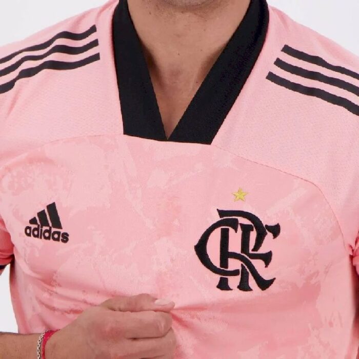 Mens Flamengo 2020/21 Pink October Rosa Jersey 6