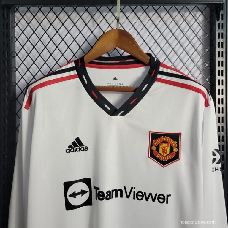 Mens Manchester United 2022/23 Away Long Sleeve Jersey 1
