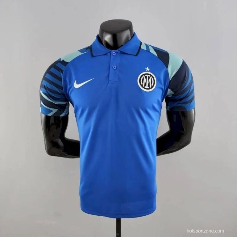 Mens Inter Milan 2022/23 Polo Blue Boutique Jersey