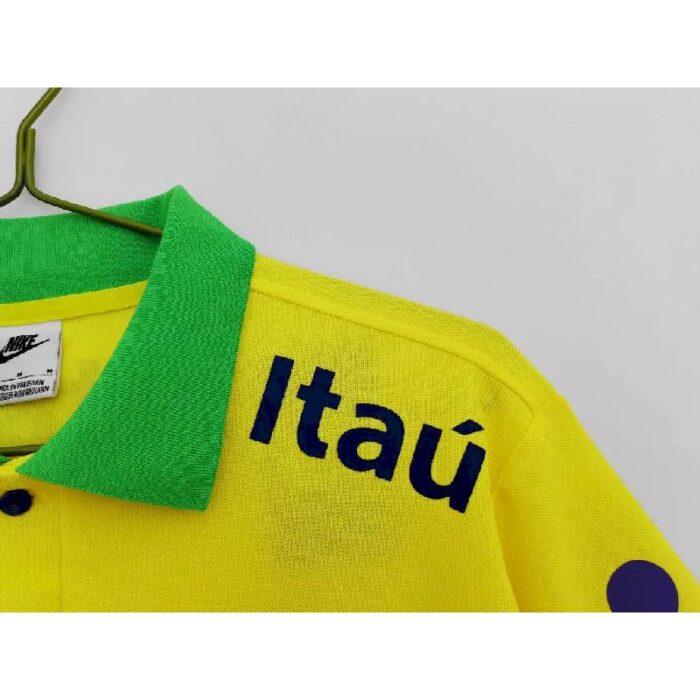 Mens Brazil 2022/23 Polo Yellow Top For The Season 5