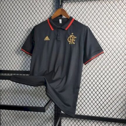 Mens Flamengo 2023/24 Black Polo 1