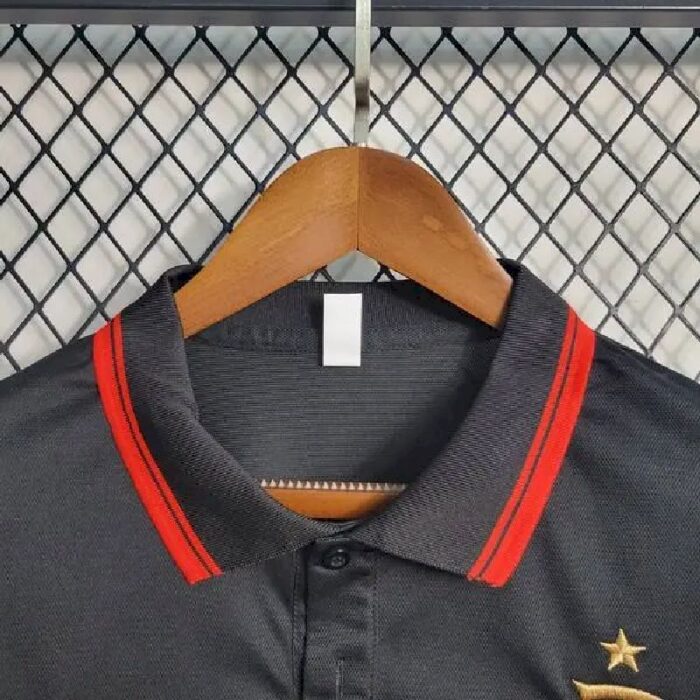 Mens Flamengo 2023/24 Black Polo 3