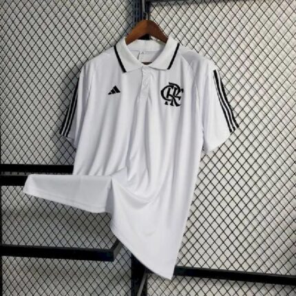 Mens Flamengo 2023/24 White Polo 1