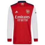 Mens Arsenal 2021/22 Home Long Sleeve Jersey 1