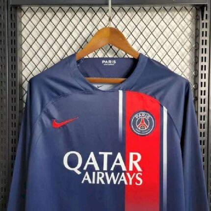 Mens Paris Saint-Germain 2023/24 Home Long Sleeve Jersey 1