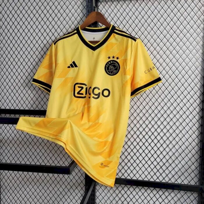 Mens Ajax 2023/24 Yellow Boutique Jersey 2