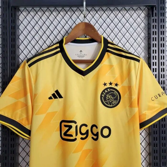 Mens Ajax 2023/24 Yellow Boutique Jersey 3