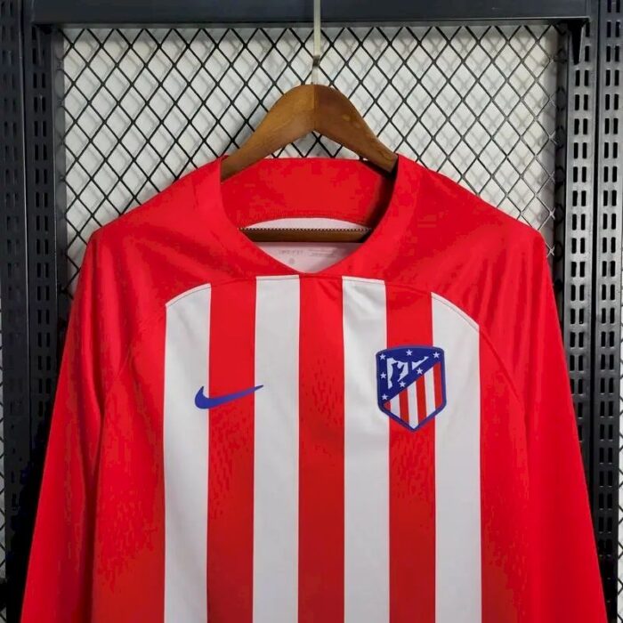 Mens Atletico Madrid 2023/24 Home Long Sleeve Jersey 1