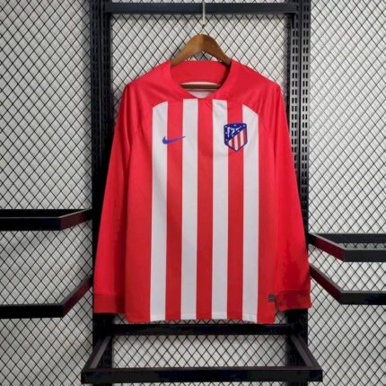 Mens Atletico Madrid 2023/24 Home Long Sleeve Jersey