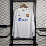 Mens Barcelona 2023/24 Away Long Sleeve Jersey