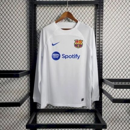 Mens Barcelona 2023/24 Away Long Sleeve Jersey