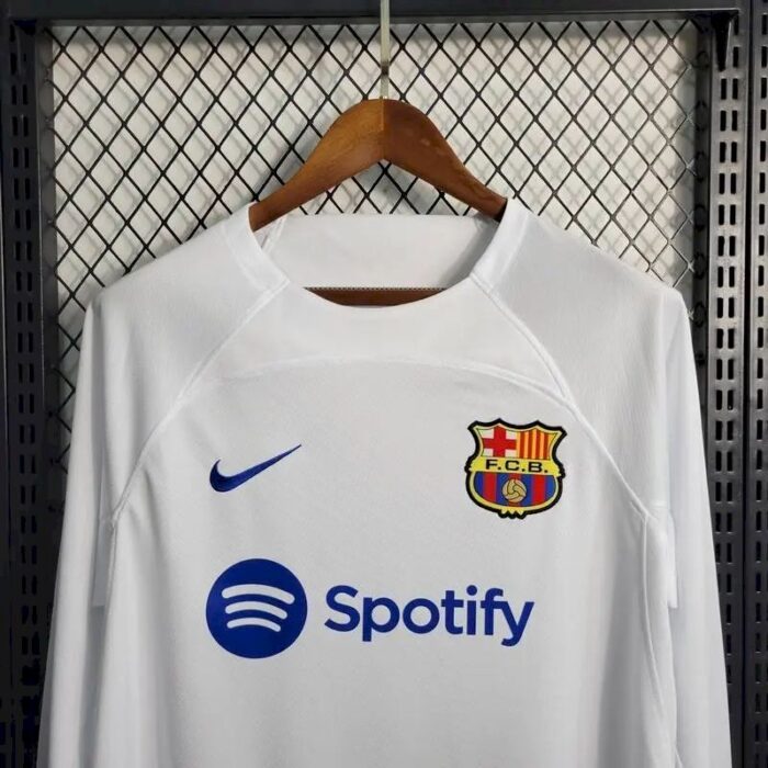 Mens Barcelona 2023/24 Away Long Sleeve Jersey 1