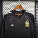 Mens Argentina 2023/24 Black Long Sleeve Jersey 1