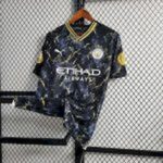Mens Manchester City 2023/24 Black Gold Jersey