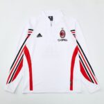 Mens AC Milan 2003/04 1/4 Zip Sweatshirt Retro Style