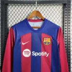 Mens Barcelona 2023/24 Home Long Sleeve Jersey 1