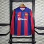 Mens Barcelona 2023/24 Home Long Sleeve Jersey