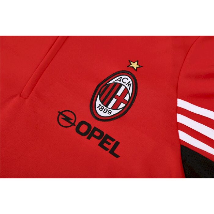 Mens AC Milan 2003/04 1/4 Zip Sweatshirt Retro Style 7