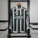 Mens Manchester United 2023/24 Away Long Sleeve Jersey 3