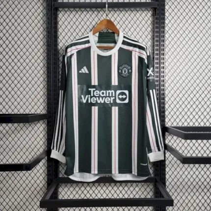 Mens Manchester United 2023/24 Away Long Sleeve Jersey 3