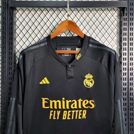 Mens Real Madrid 2023/24 Third Long Sleeve Jersey 1