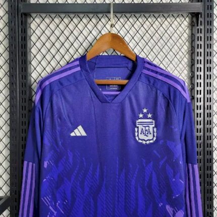 Mens Argentina 2022/23 Away 3-Stars Long Sleeve Jersey 1